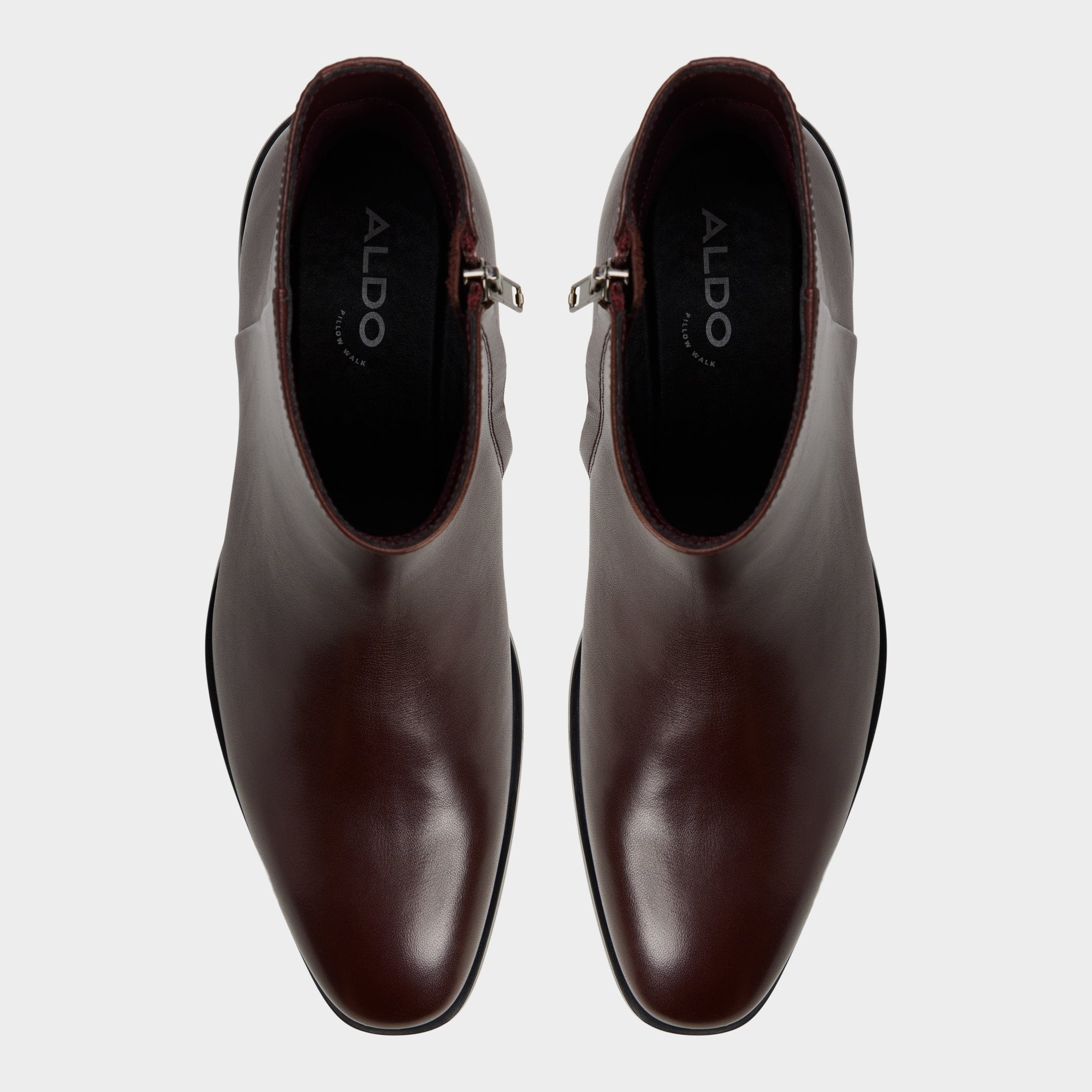 ALDO Amur bottines bordeaux cuir talon bloc