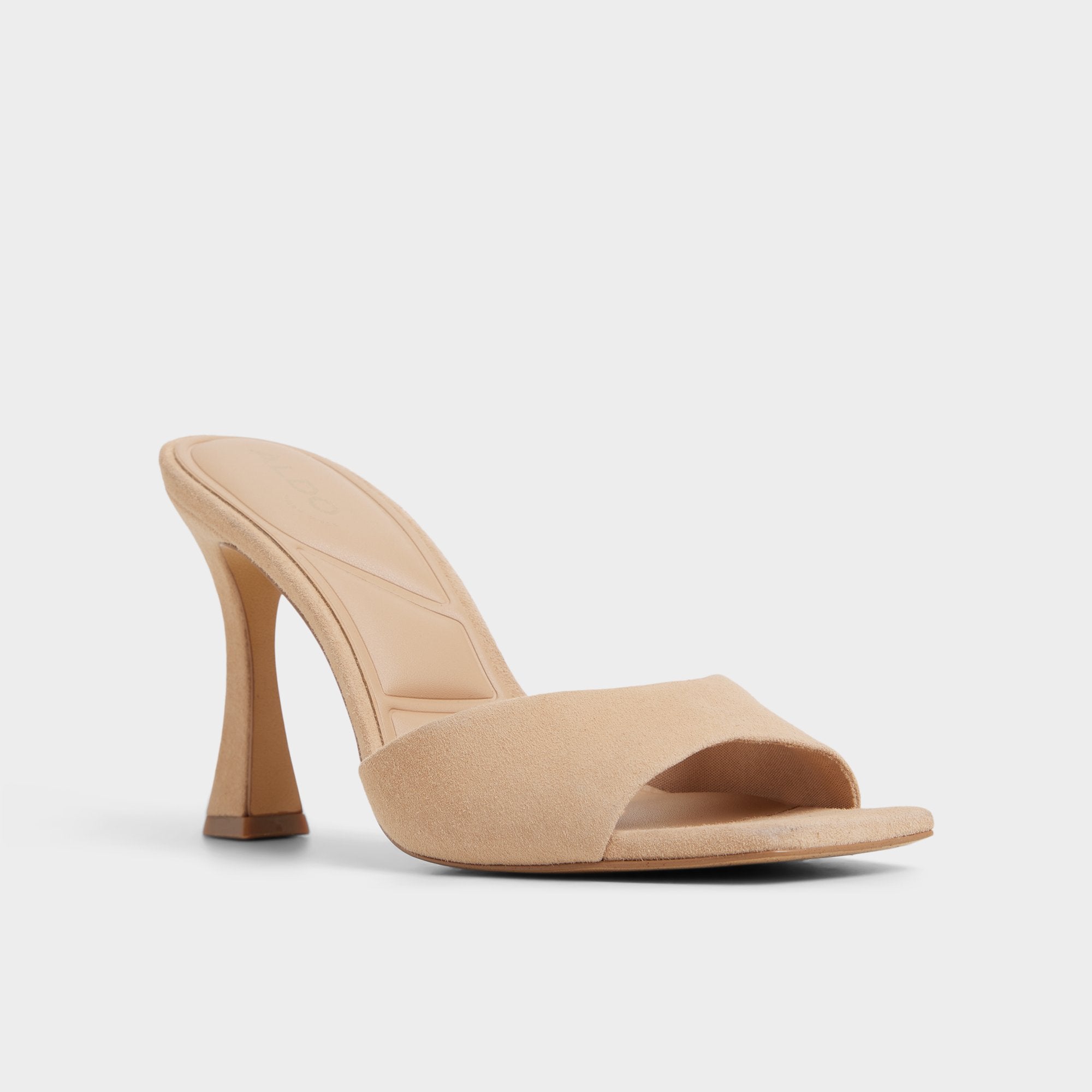 ALDO Jennifer mules à talon suède beige
