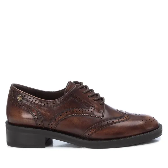 Carmela 16196401 derby femme marron cuir plat