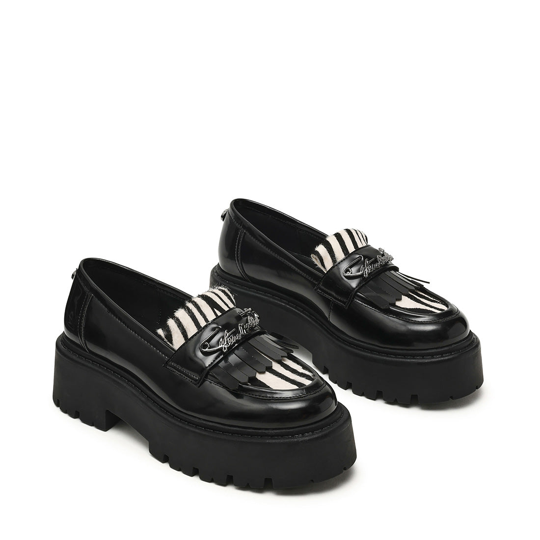 Steve Madden On-Call mocassins cuir noir semelle 3 cm