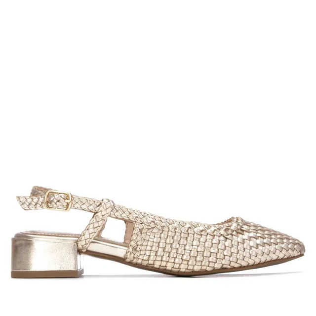 Carmela 16329703 ballerines femme doré cuir tressé