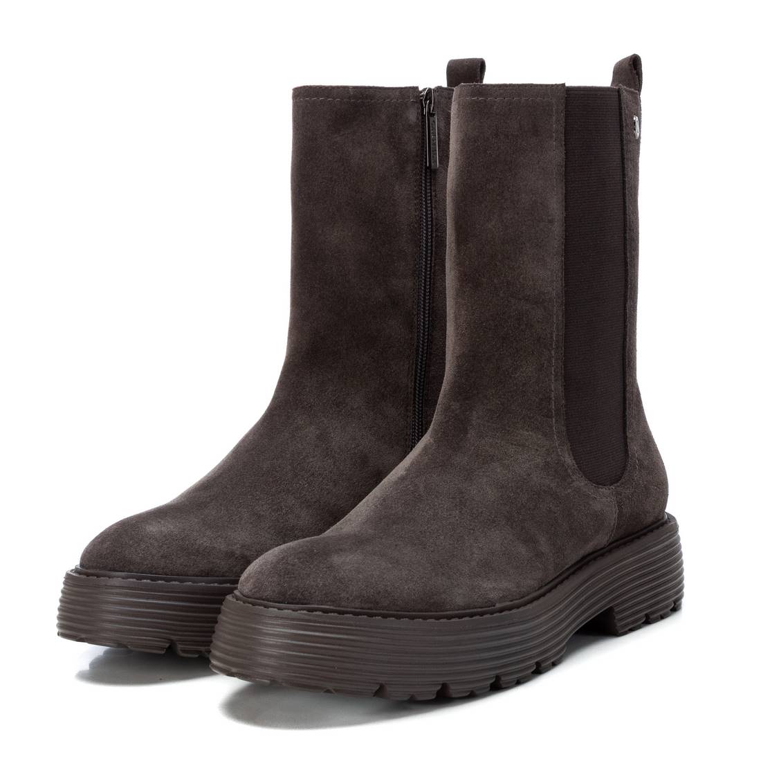 Carmela 06820301 bottine cuir gris talon bas
