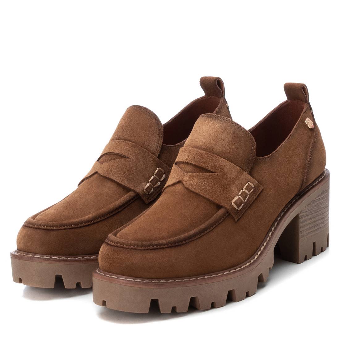 Carmela 16110901 mocassins femme cuir marron talon 7