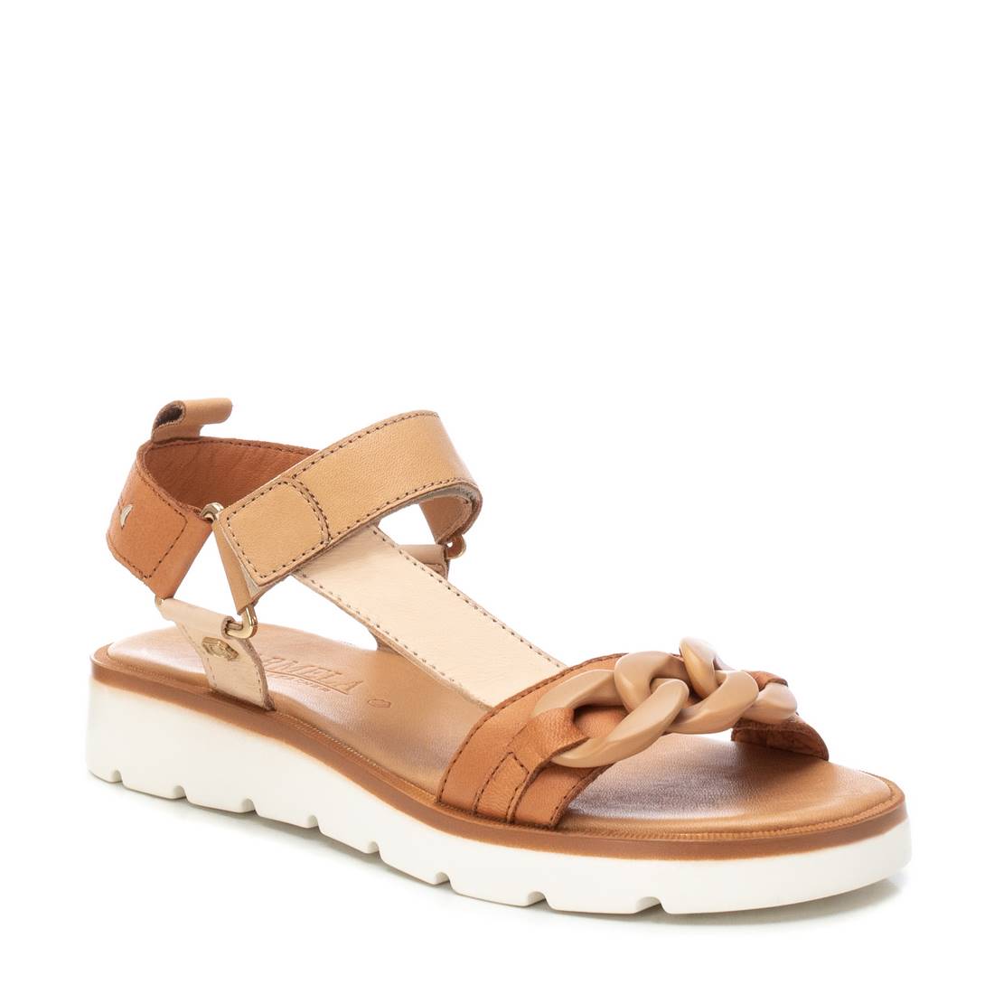 Carmela 16156202 sandale cuir marron talon plat