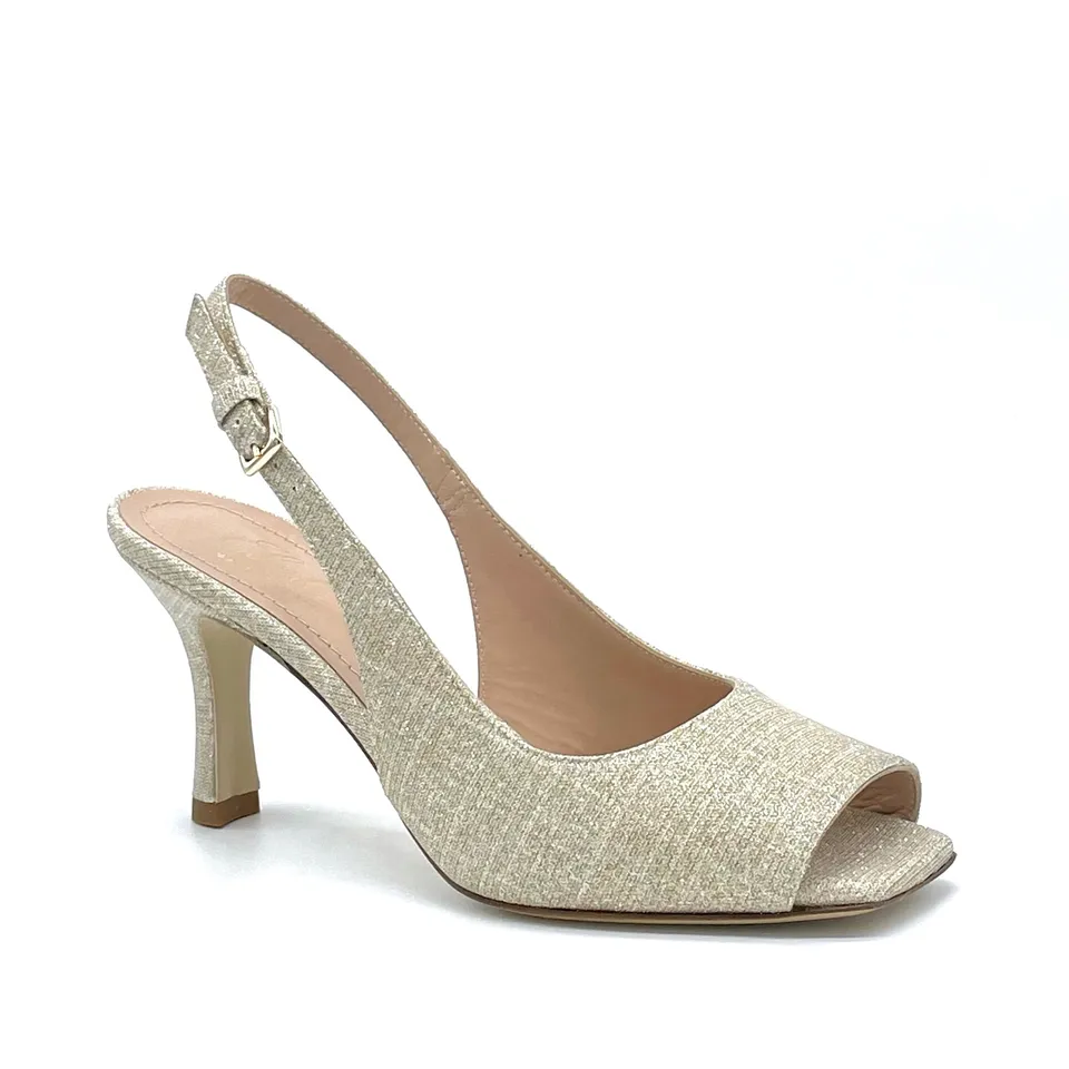ELATA 12107_1 sandales laminé or talon 7,5 cm