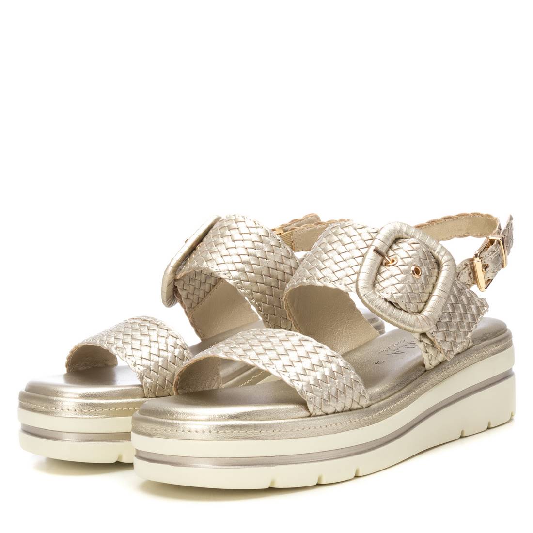 Carmela 16225202 sandales cuir doré compensées