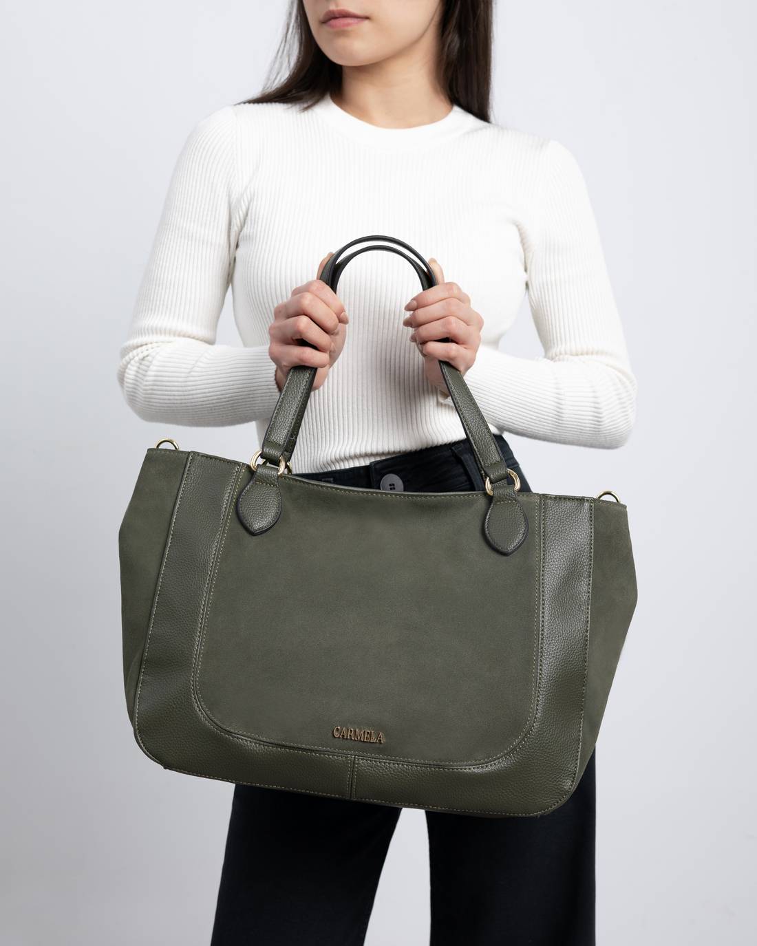 Carmela 18617801 sac epaule vert kaki synthetique