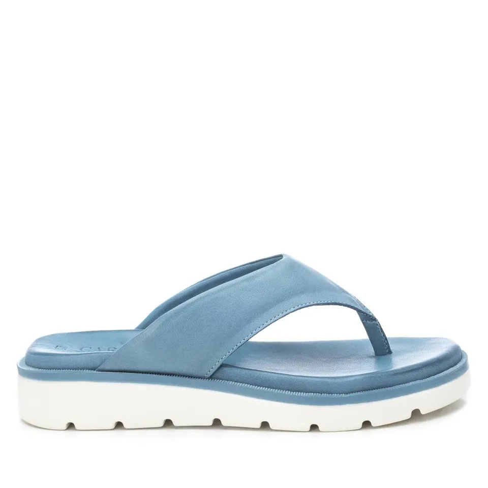 Carmela 16082802 sandale bleu cuir plate