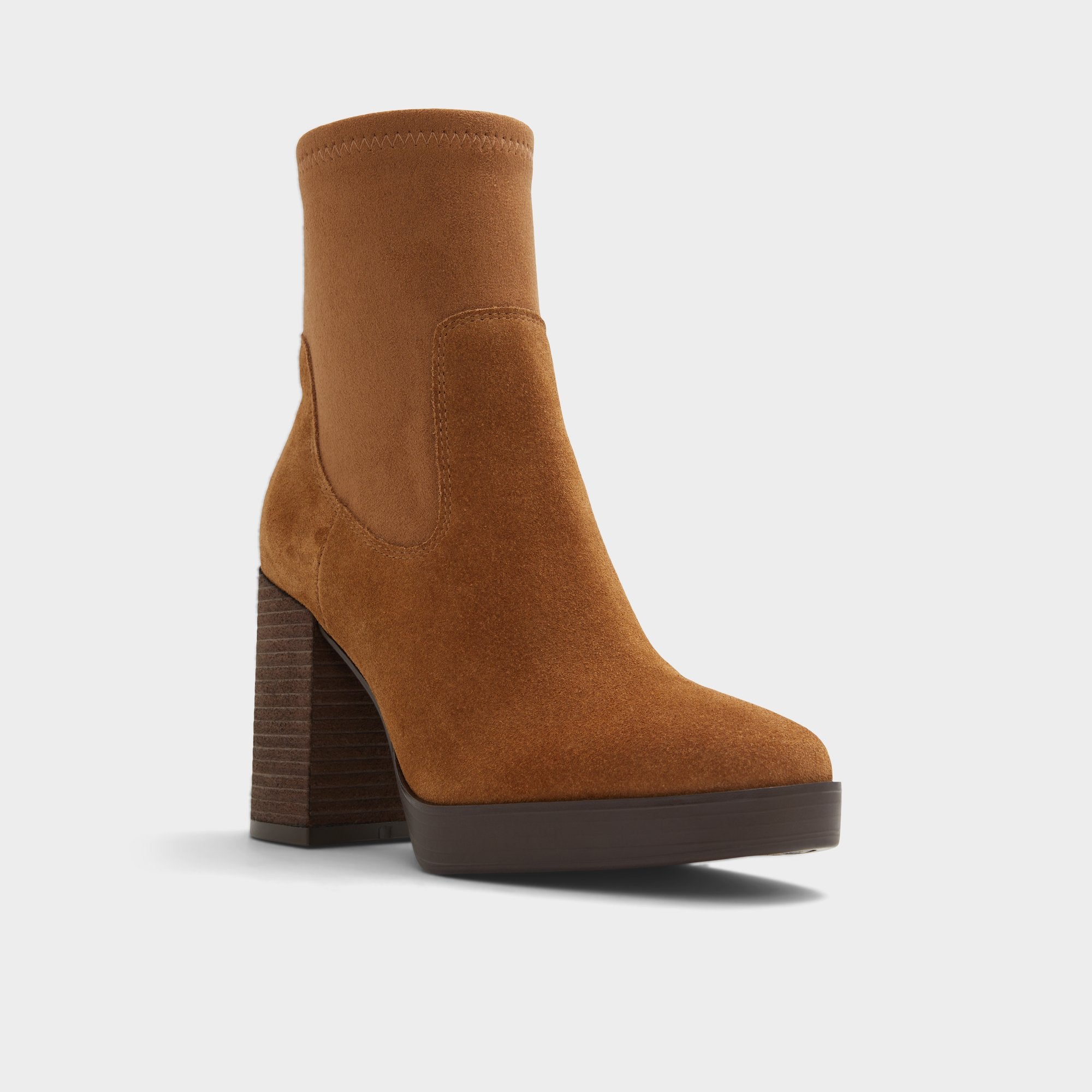 ALDO Voss bottines talon bloc marron
