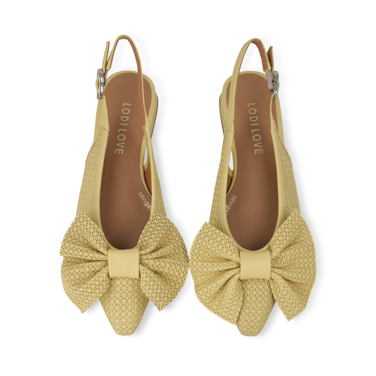 LODI BRO5258 ballerines jaunes cuir véritable