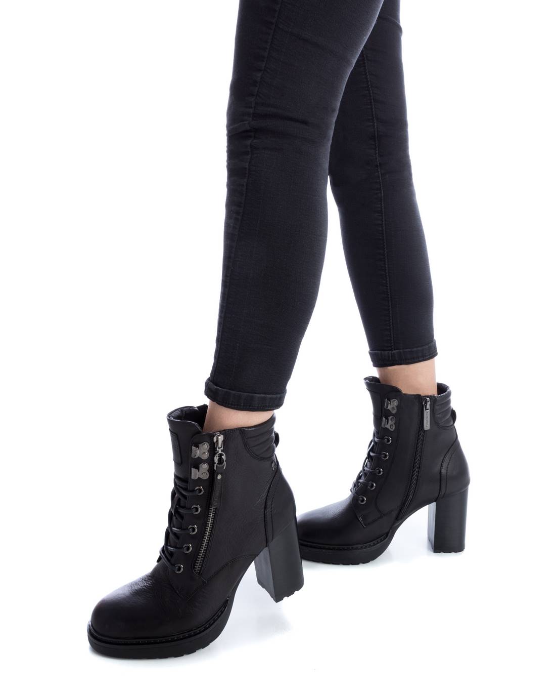 Carmela 16117801 bottine noire cuir talon 8 cm