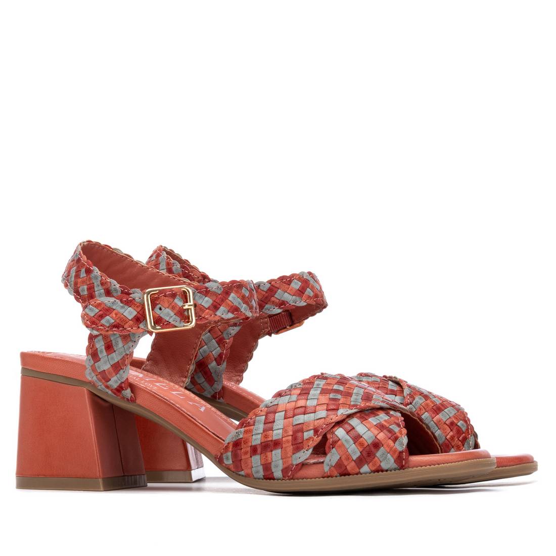 Carmela 16322201 sandale cuir corail talon 7 cm