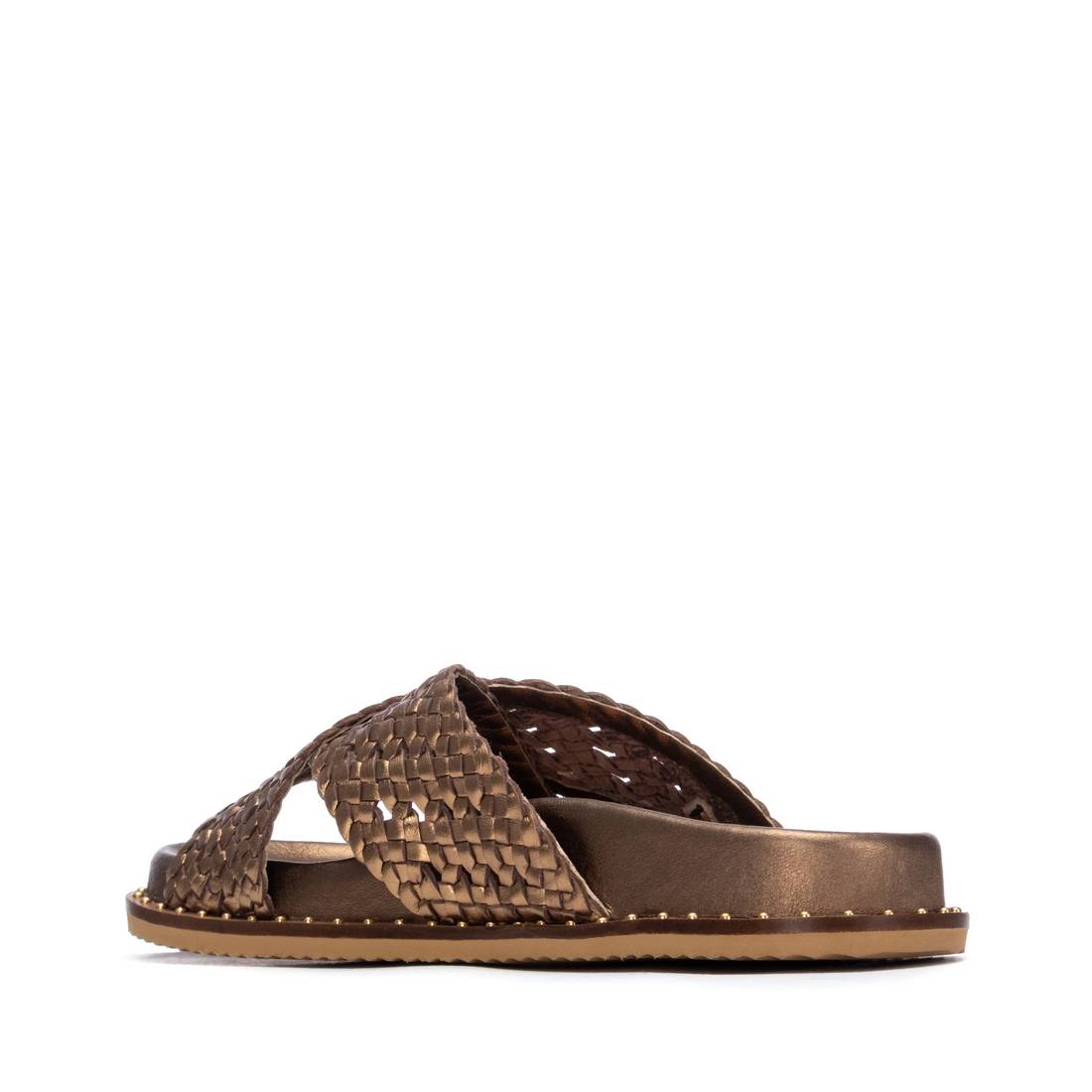 Carmela 16305304 sandales plates cuir doré tressé