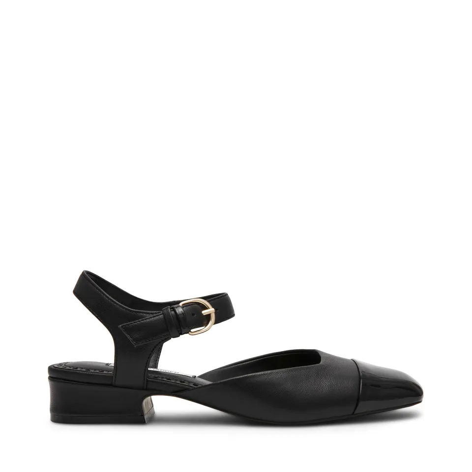 Steve Madden Novie ballerines cuir noir boucle talon 3 cm