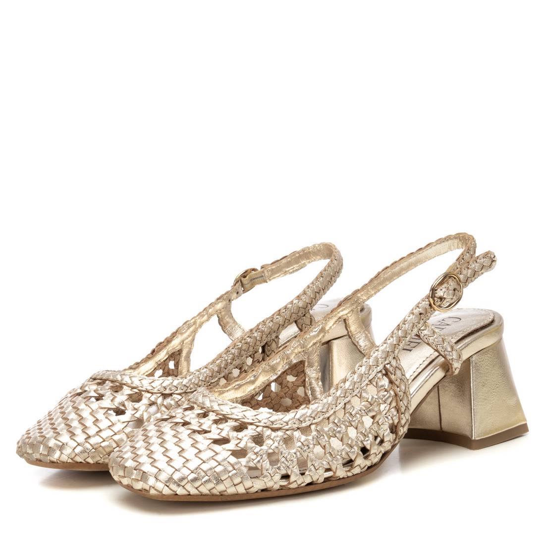 Carmela 16232006 chaussure talon cuir doré ajouré