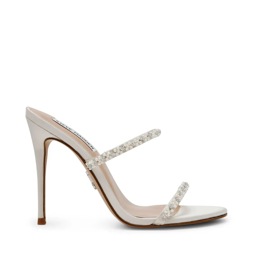 Steve Madden Bethani sandale satin ivoire talon 10 cm
