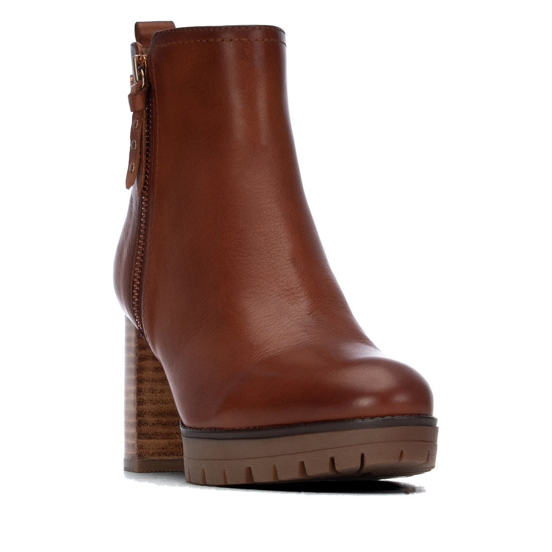 Carmela 16428302 bottine femme camel cuir talon