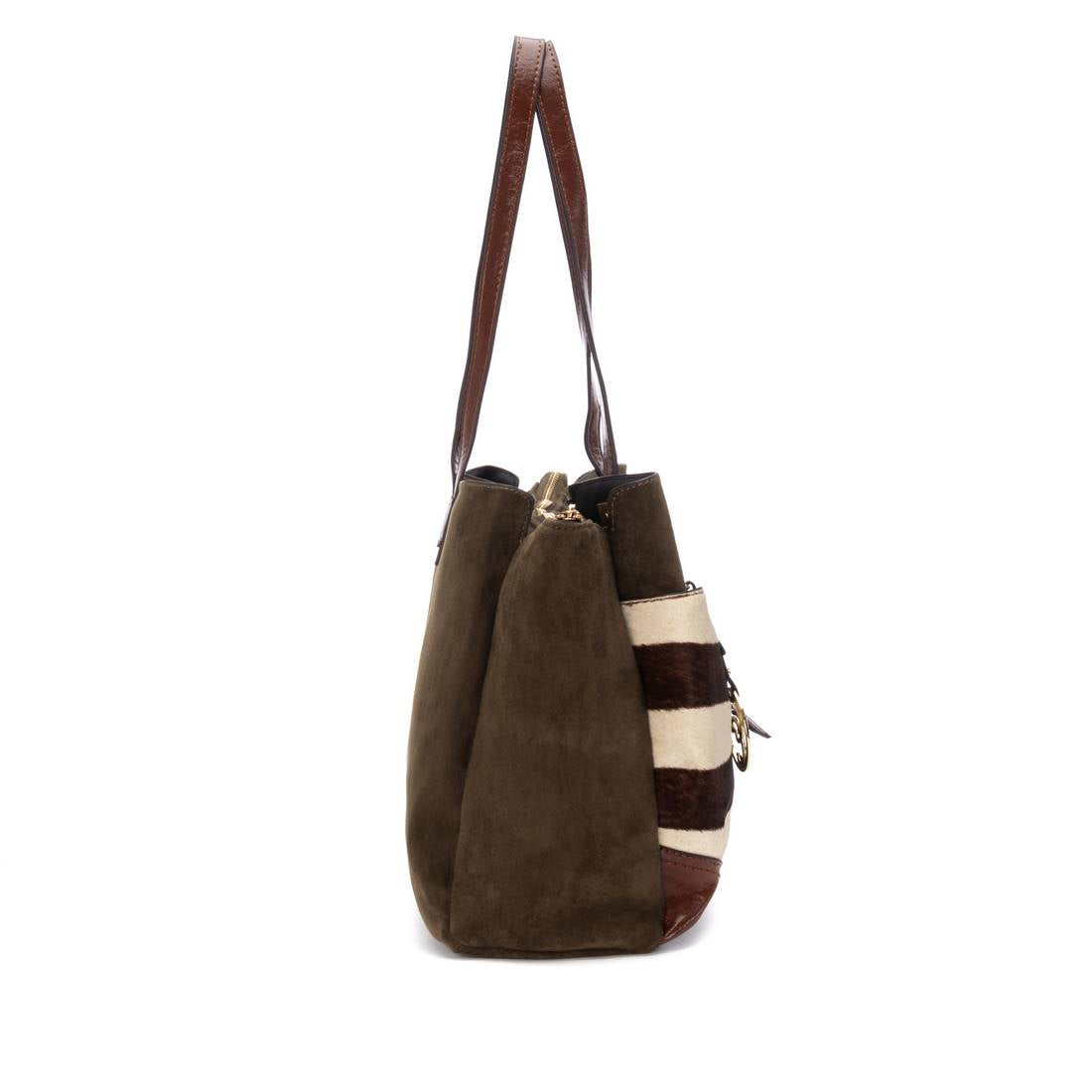 Carmela 18618303 sac femme kaki textile 27x37x12