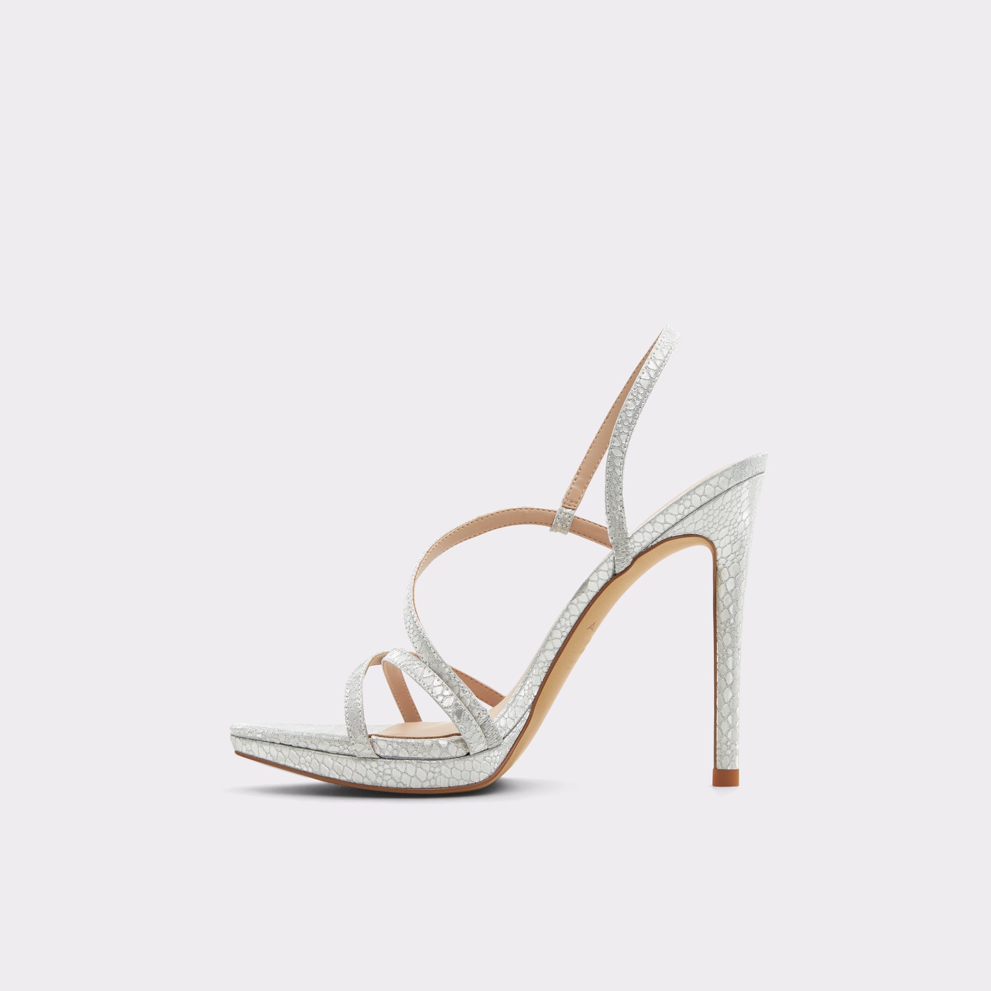 Aldo Resurge escarpins à brides argentés métallisés