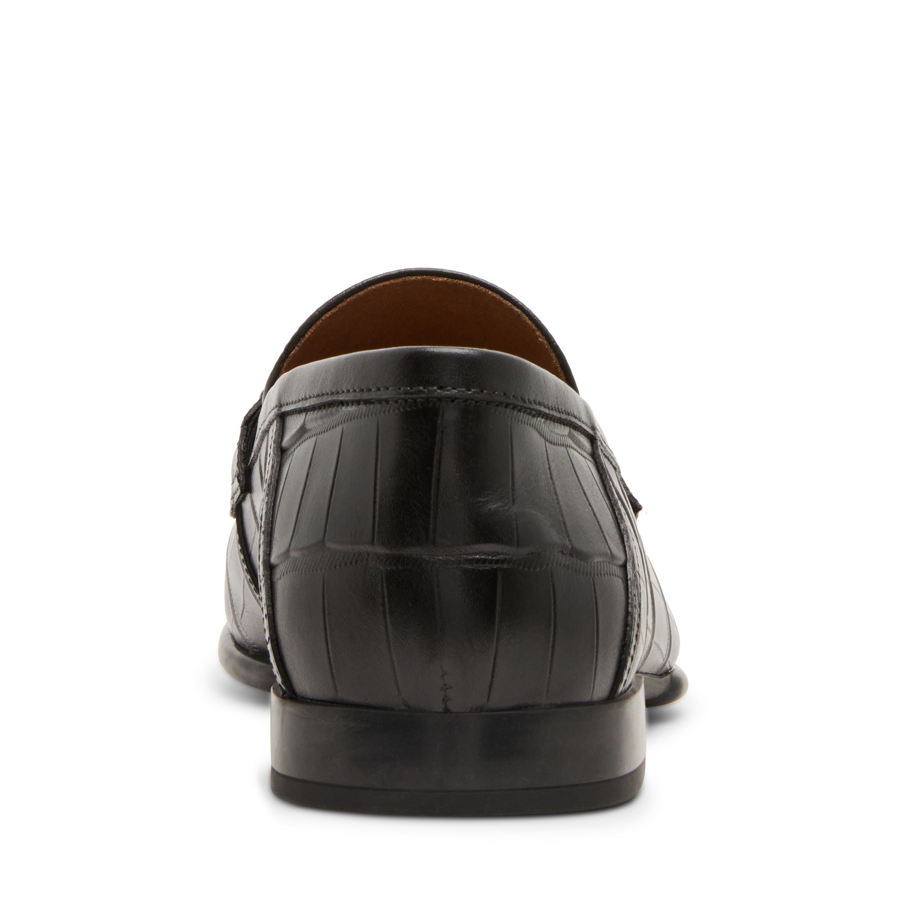 Steve Madden Sutton mocassin homme cuir noir croco