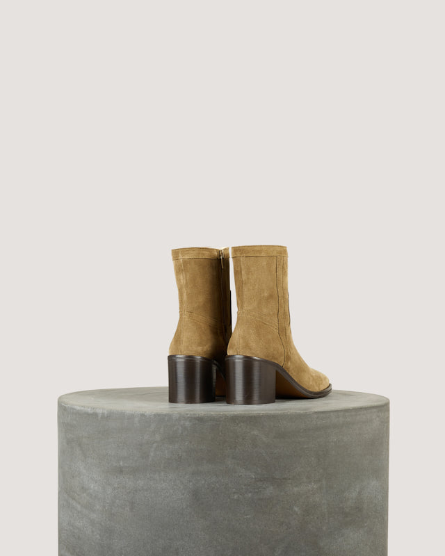 Tila March Laure boots cuir antilope talon 6 cm