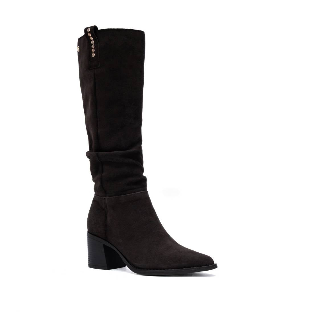 Carmela 16425802 botte femme marron daim plissée