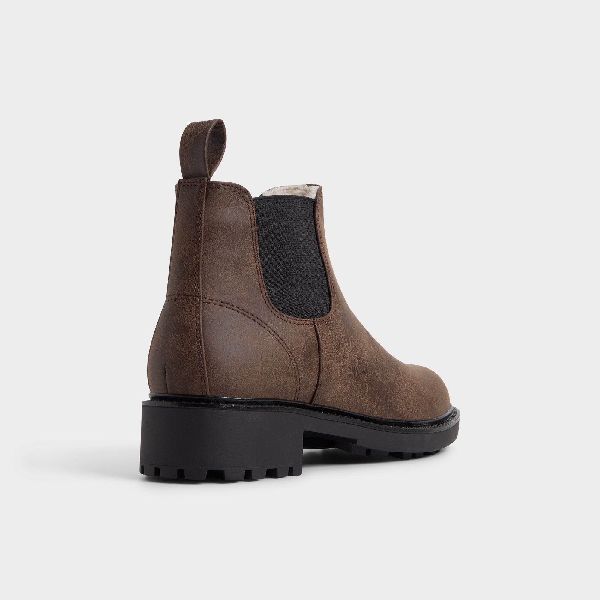 ALDO Faverwham bottines Chelsea cuir marron semelle crantée
