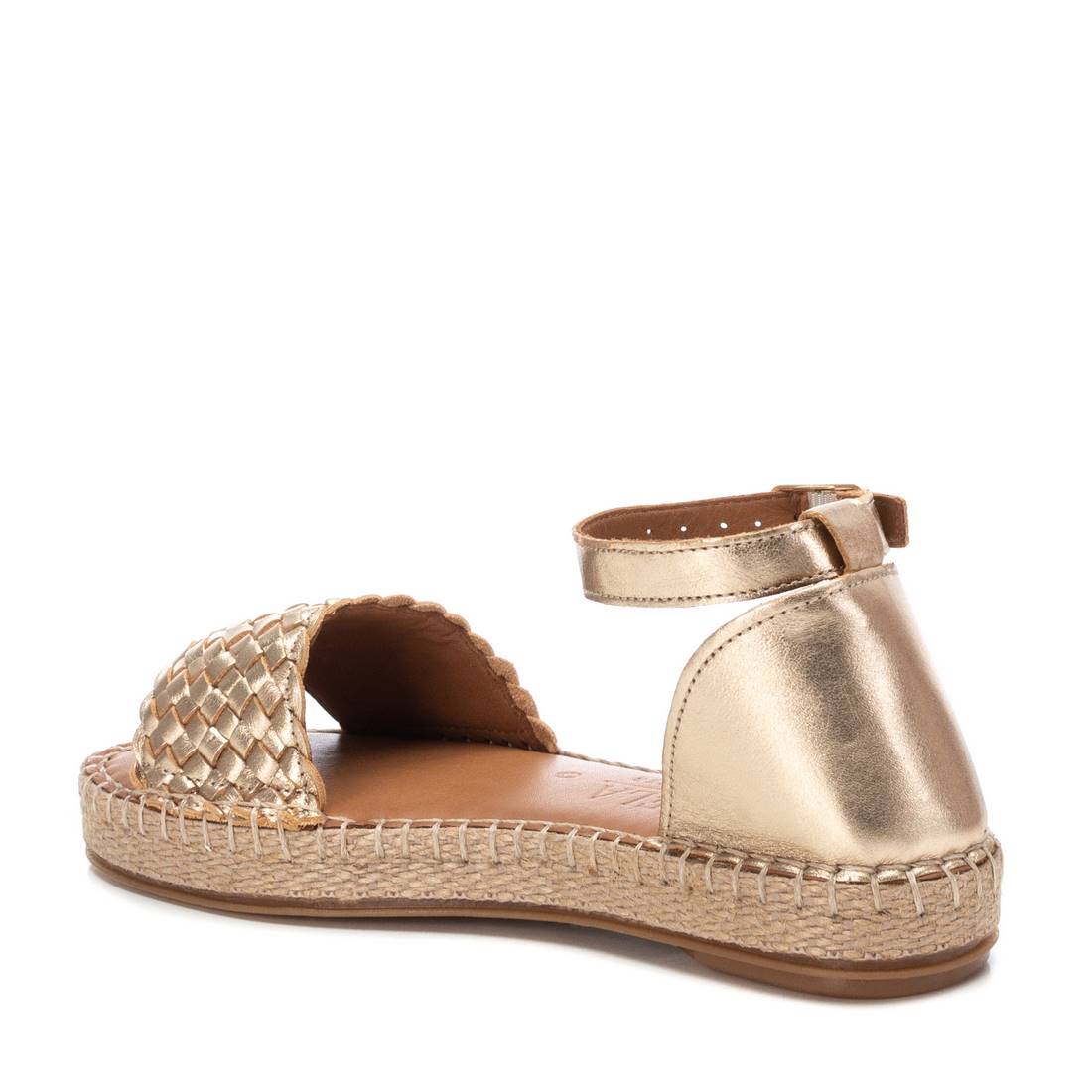 Carmela 16047902 sandale espadrille cuir doré tressé