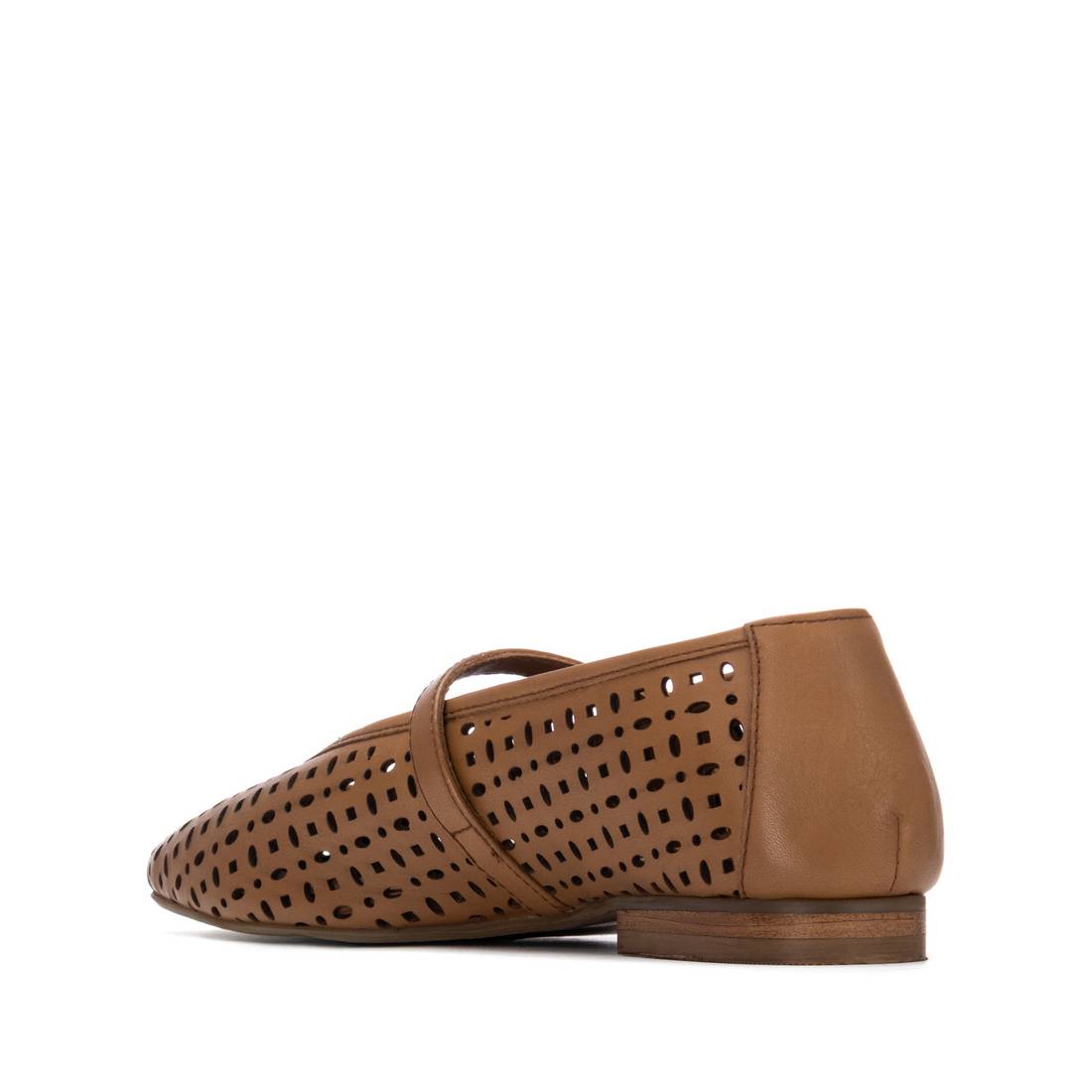 Carmela 16304801 ballerines cuir camel boucle