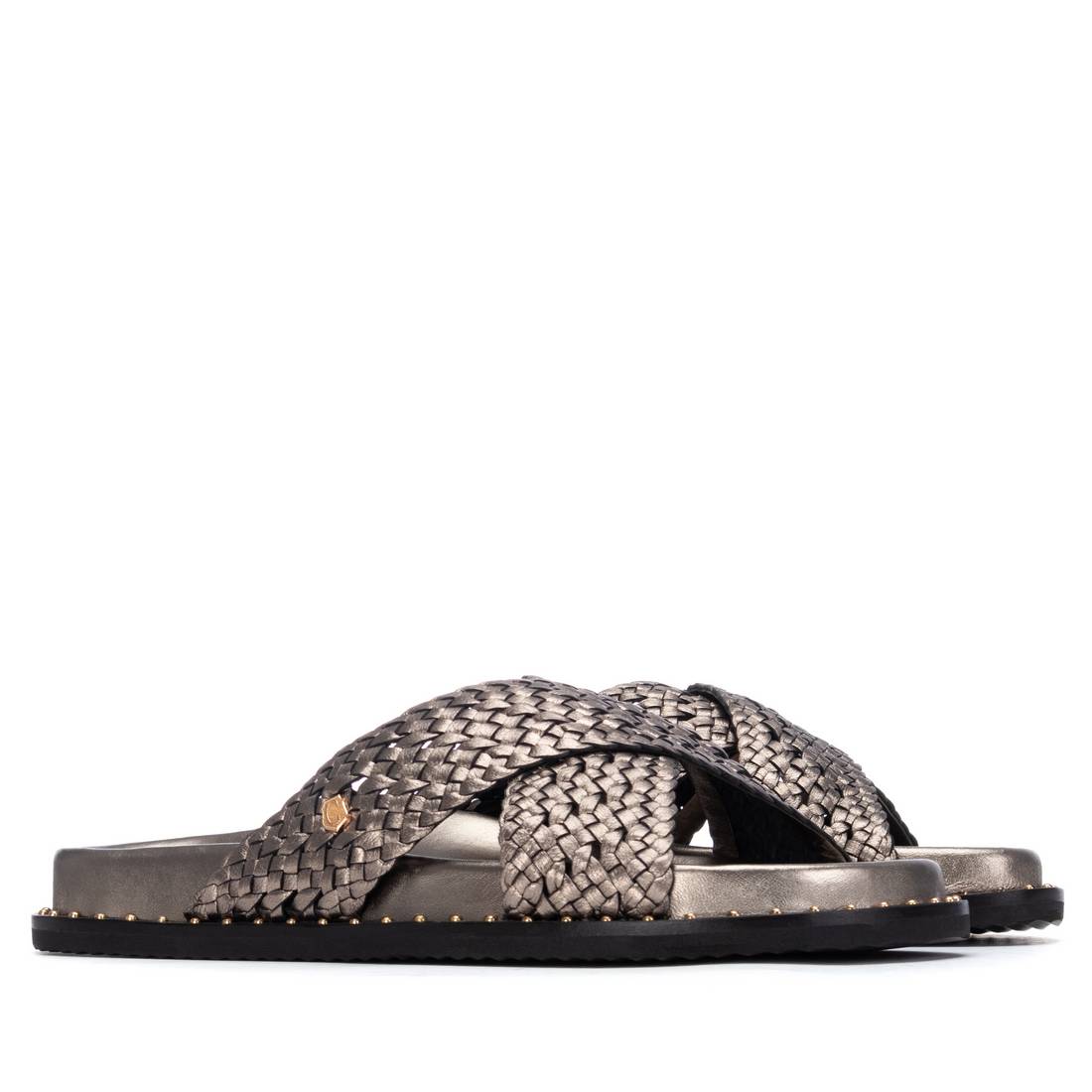 Carmela 16305302 sandale plate cuir gris