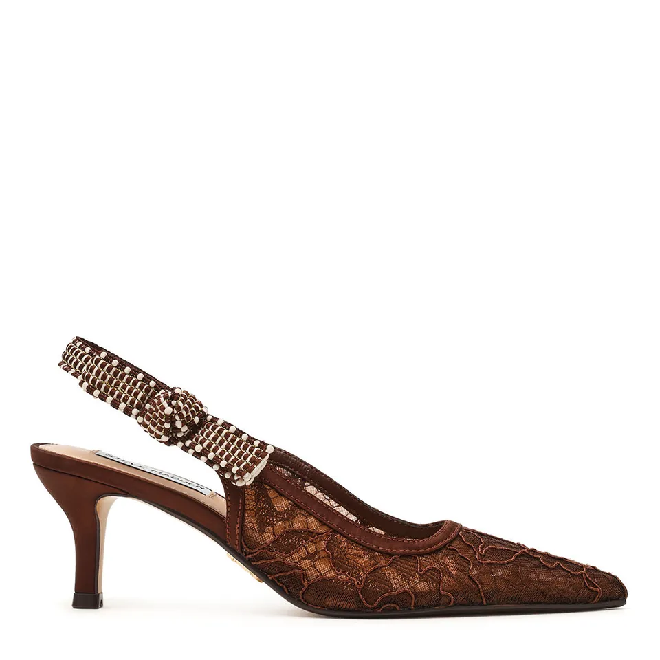 Steve Madden Ensemble escarpins marron dentelle talon 7 cm
