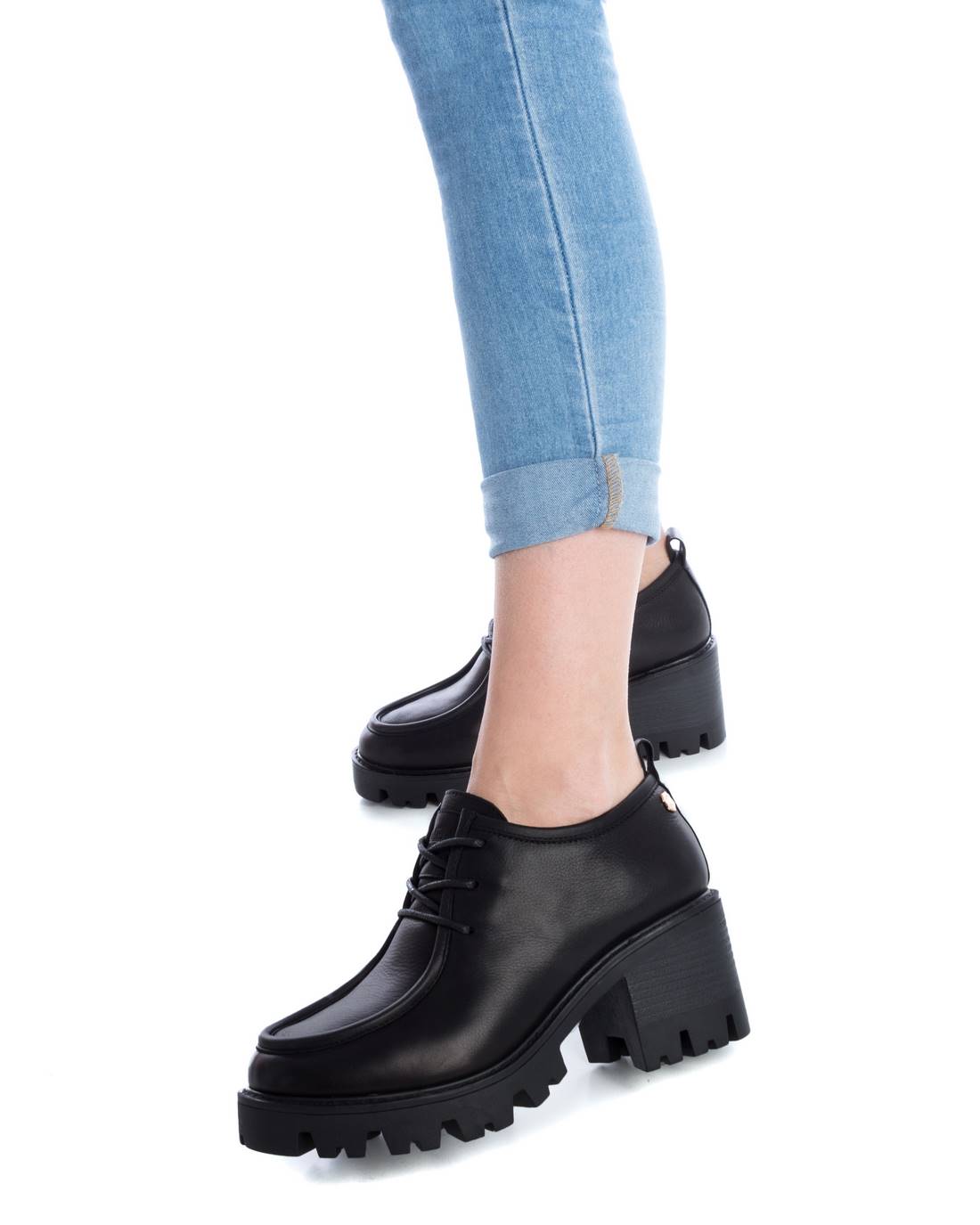Carmela 16099701 derbies cuir noir talon 7 cm
