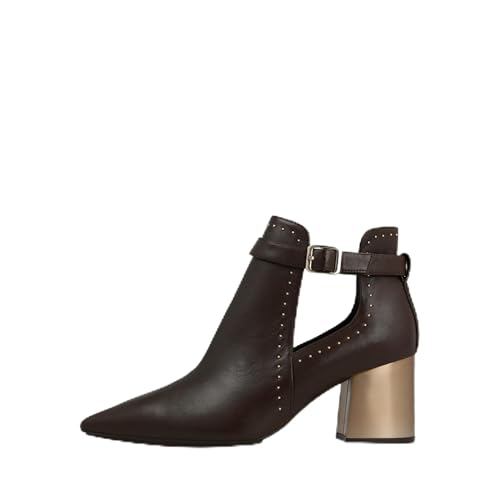 LODI Nutria bottines cuir marron talon stable