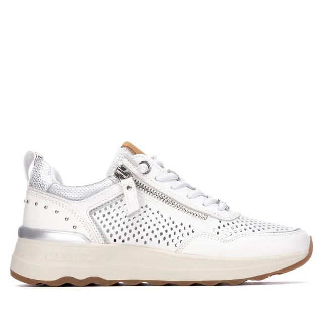 Carmela 16309803 baskets compensées cuir blanc