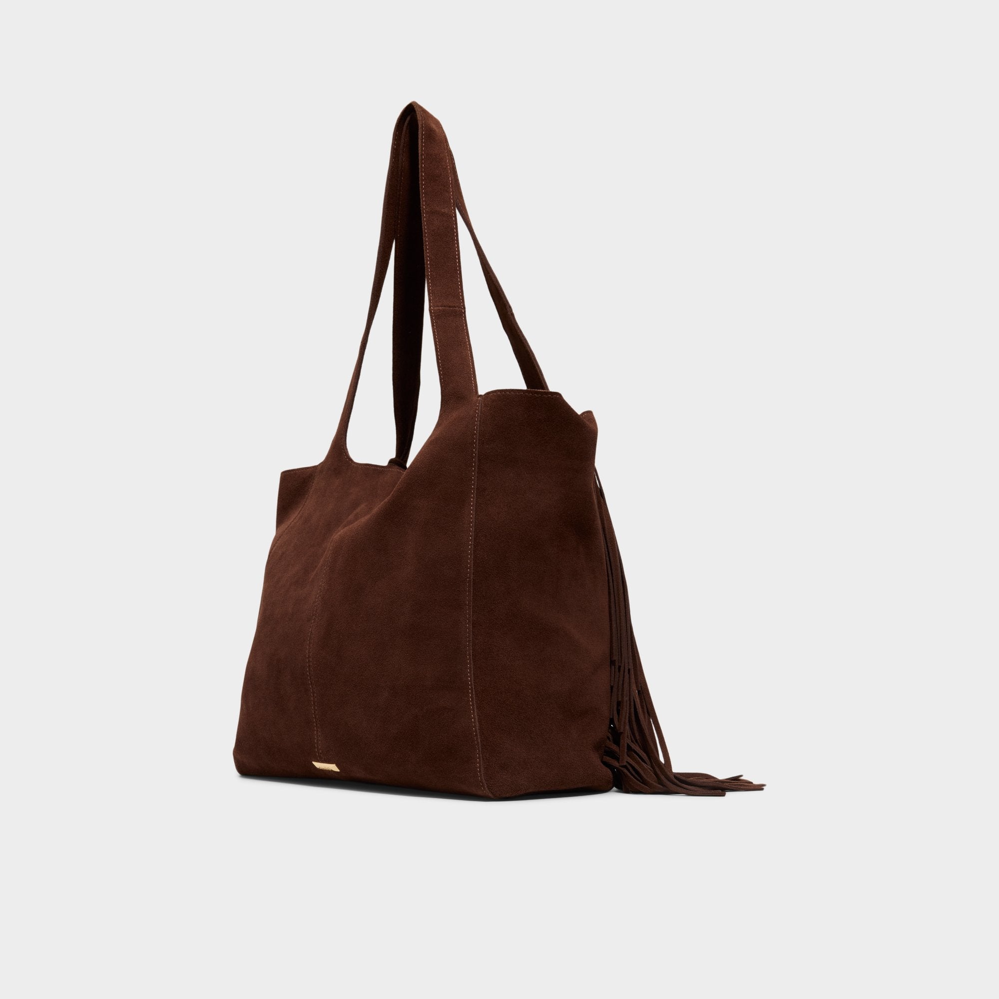 ALDO Arrow tote bag suède franges marron