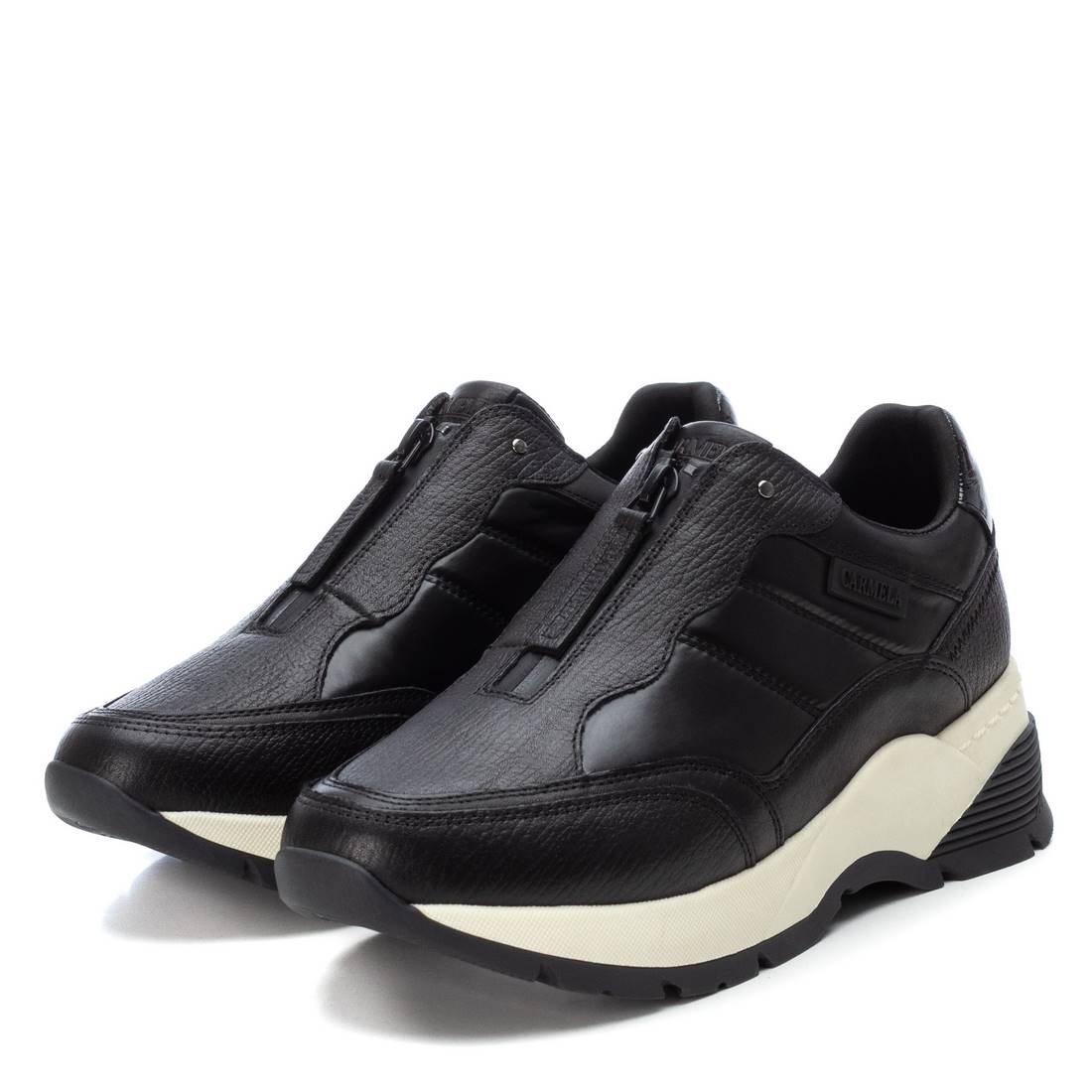 Carmela 16116701 sneaker cuir noir zip