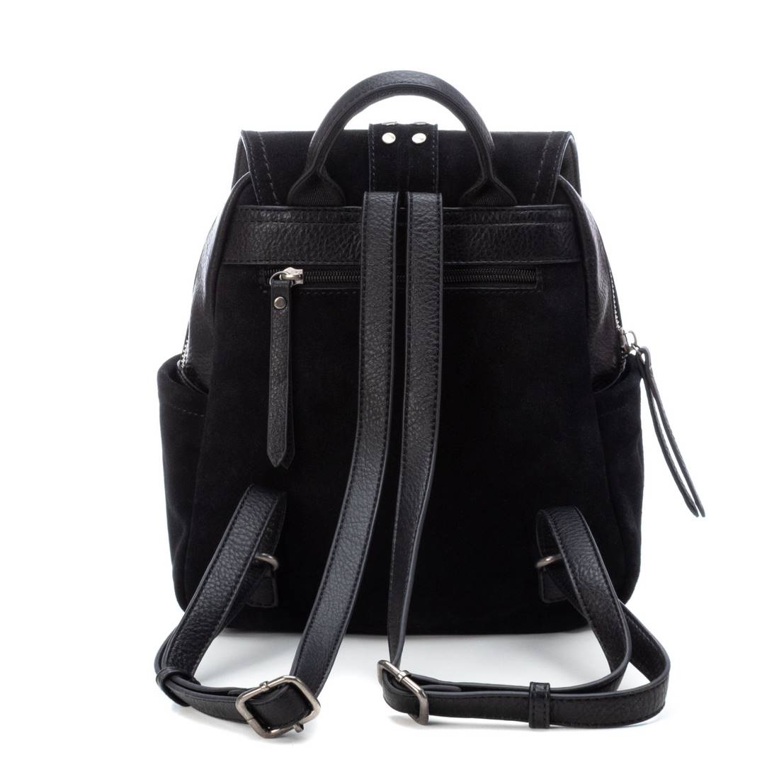 Carmela 18601301 sac à dos cuir noir zigzag