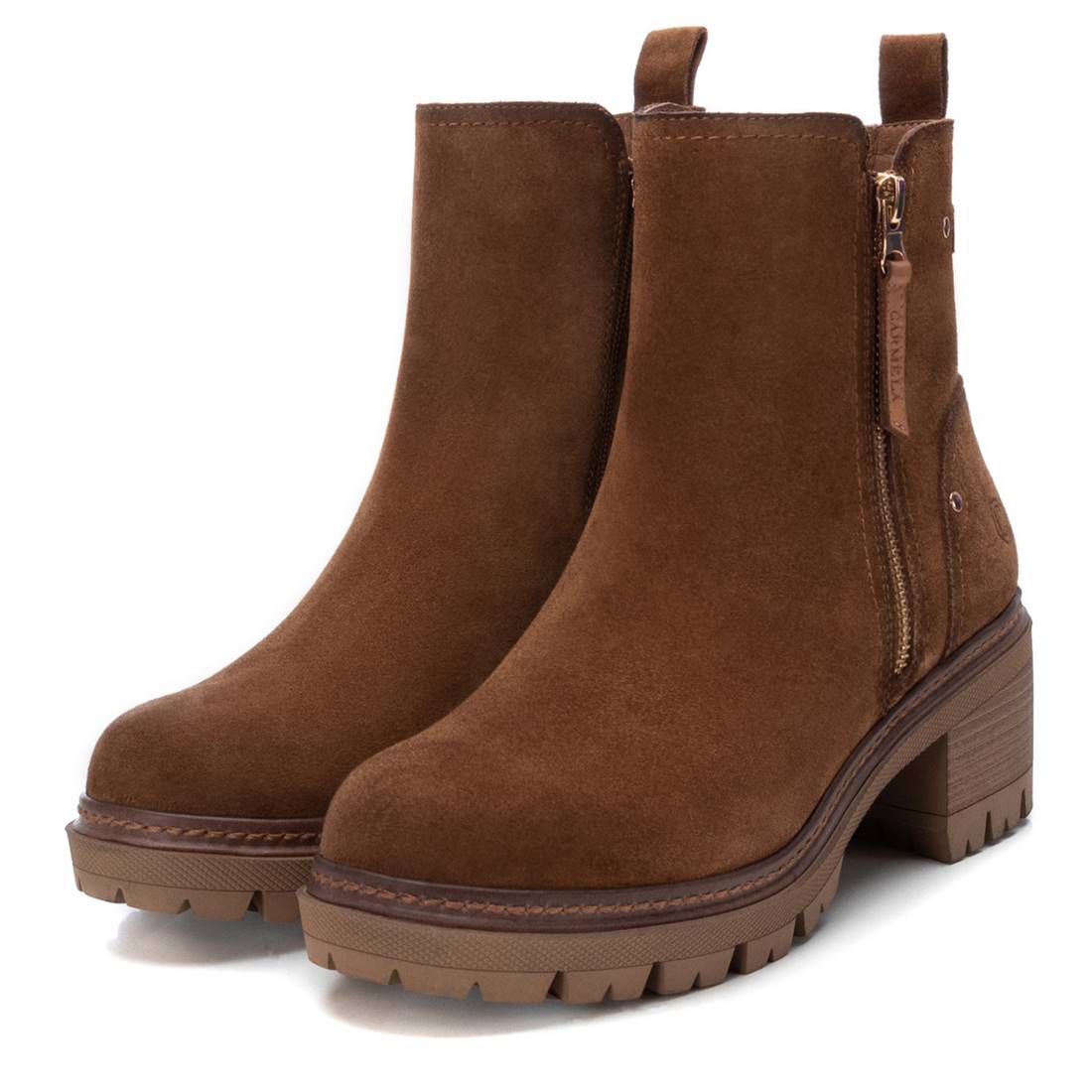 Carmela 16108101 bottine cuir marron talon 7 cm