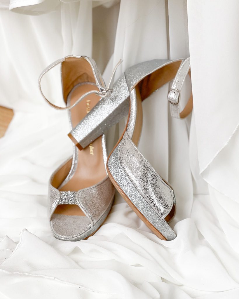 Dessine Moi Un Soulier Charlotte plateforme sandale argent 35 paillettes