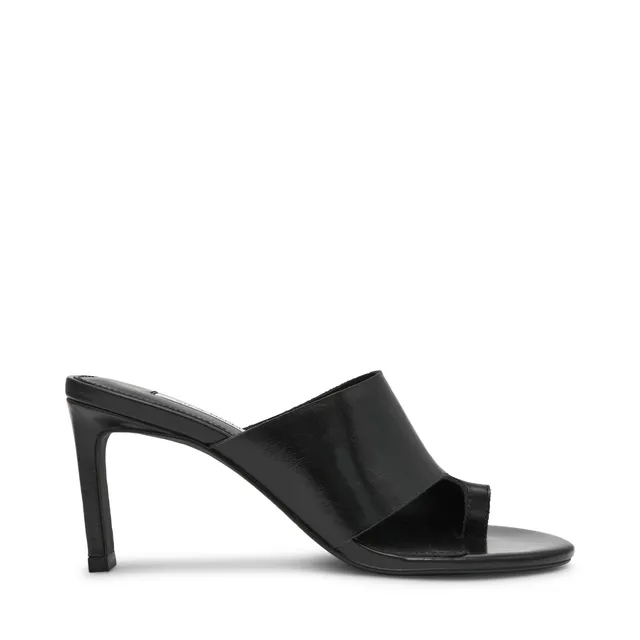 Steve Madden Valentin sandales noir cuir talon 7 cm