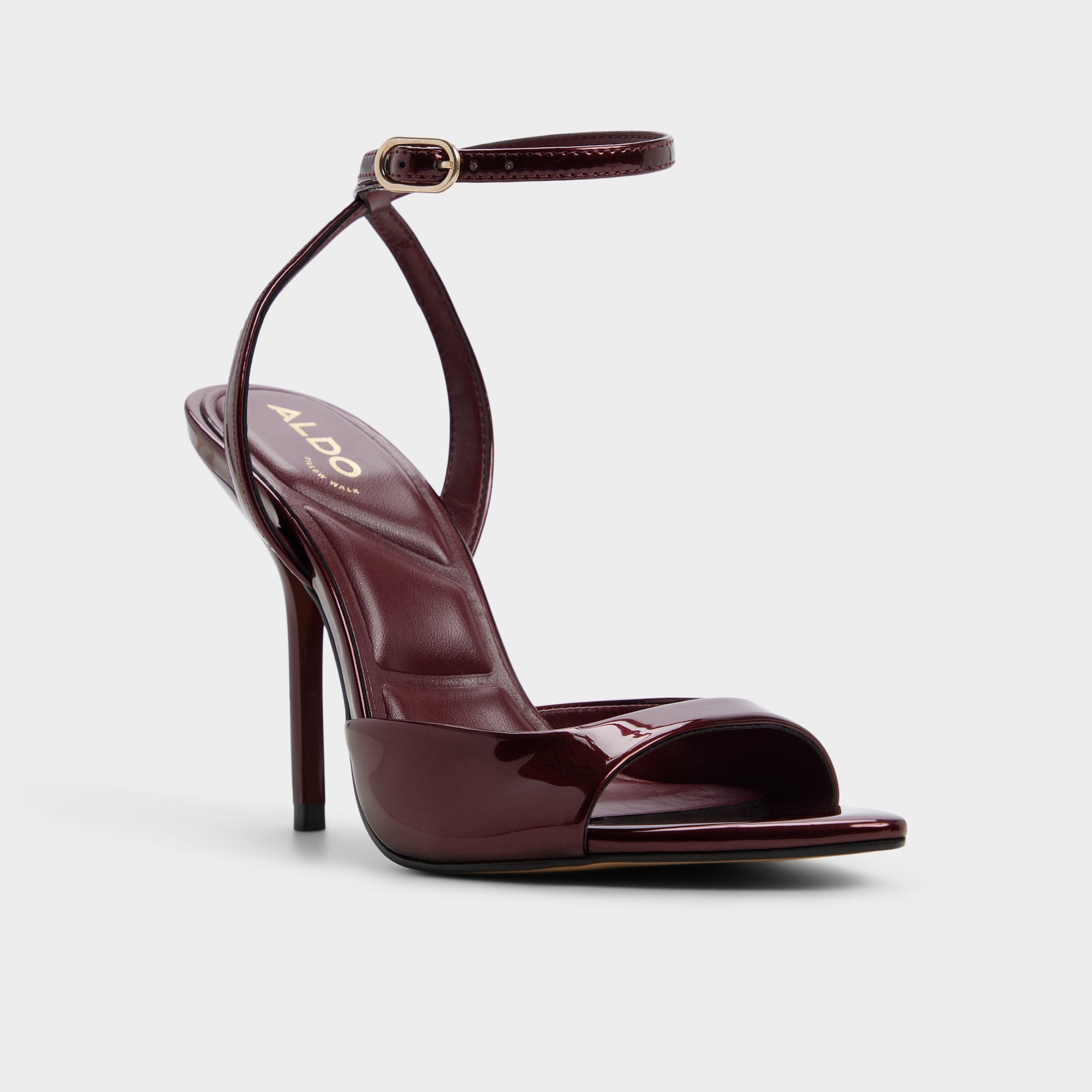 Aldo Forevermore sandales à talon bordeaux verni