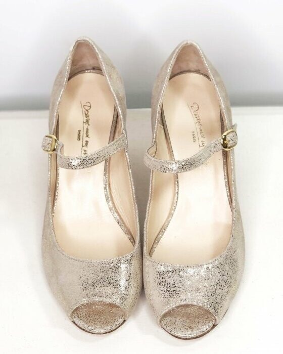 Dessine Moi Un Soulier escarpin irisé champagne 34,5