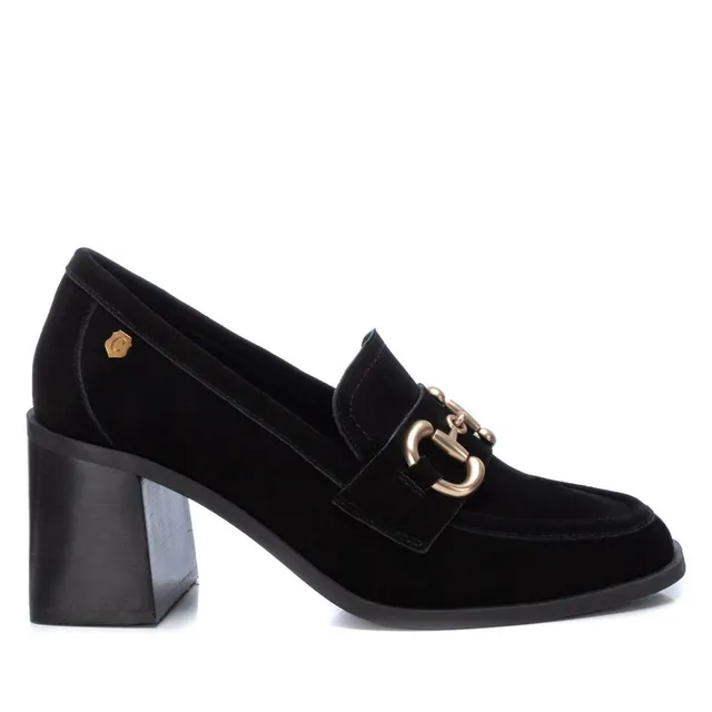 Carmela 16113804 mocassin femme cuir noir talon 7 cm