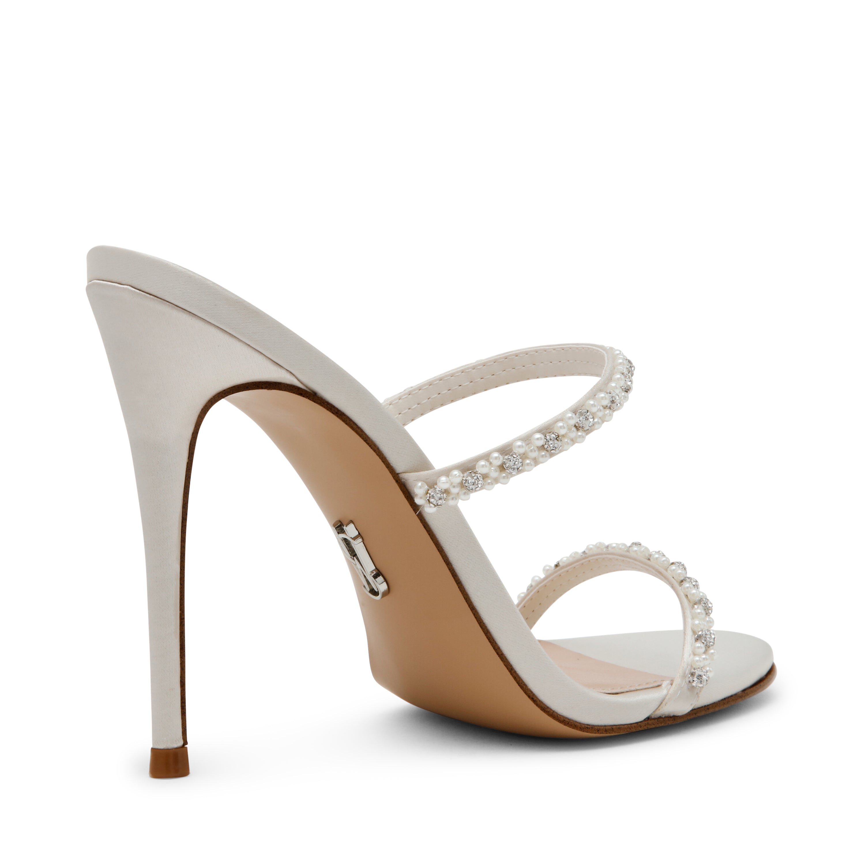 Steve Madden Bethani sandale satin ivoire talon 10 cm