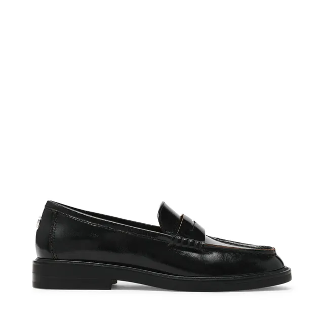 Steve Madden Adison mocassin cuir noir plat 2 cm