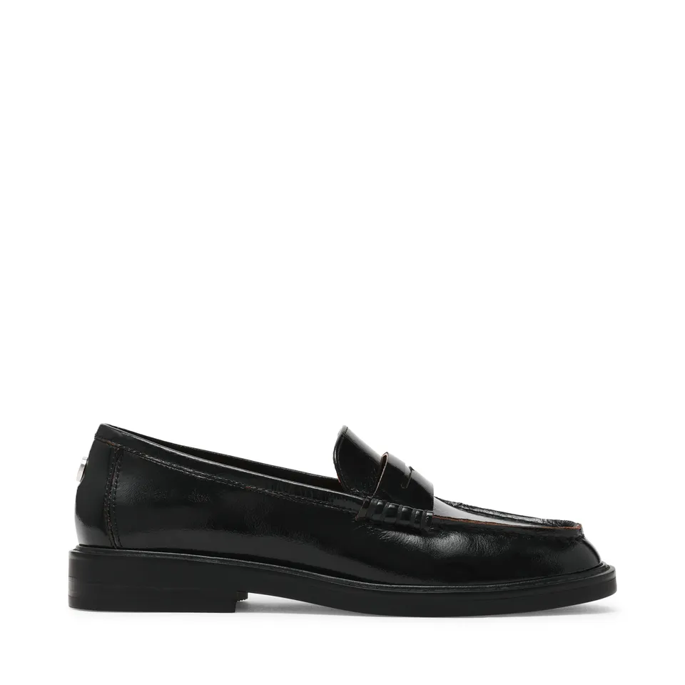 Steve Madden Adison mocassin cuir noir plat 2 cm