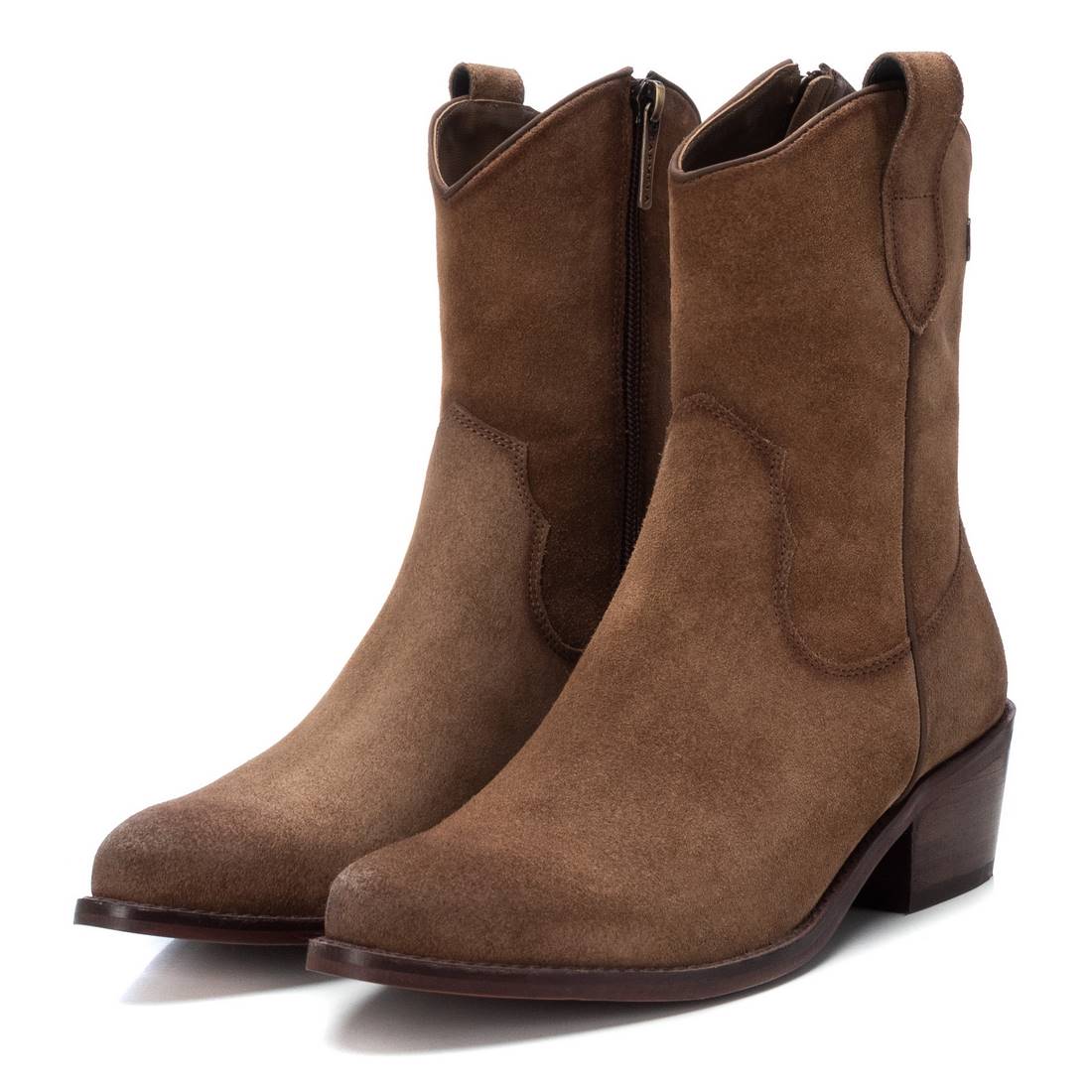 Carmela 16102203 bottine cowboy cuir marron 5 cm