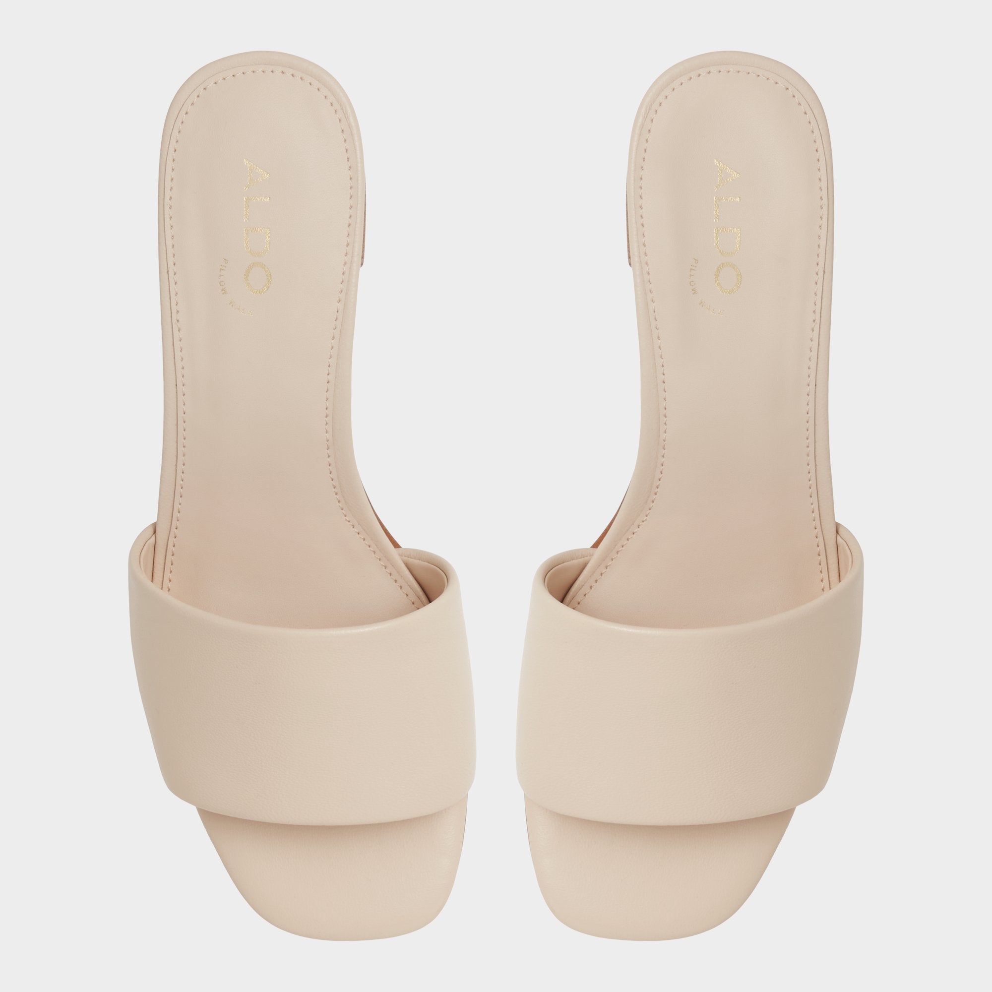 ALDO Claudina mules beige talon bloc confortable