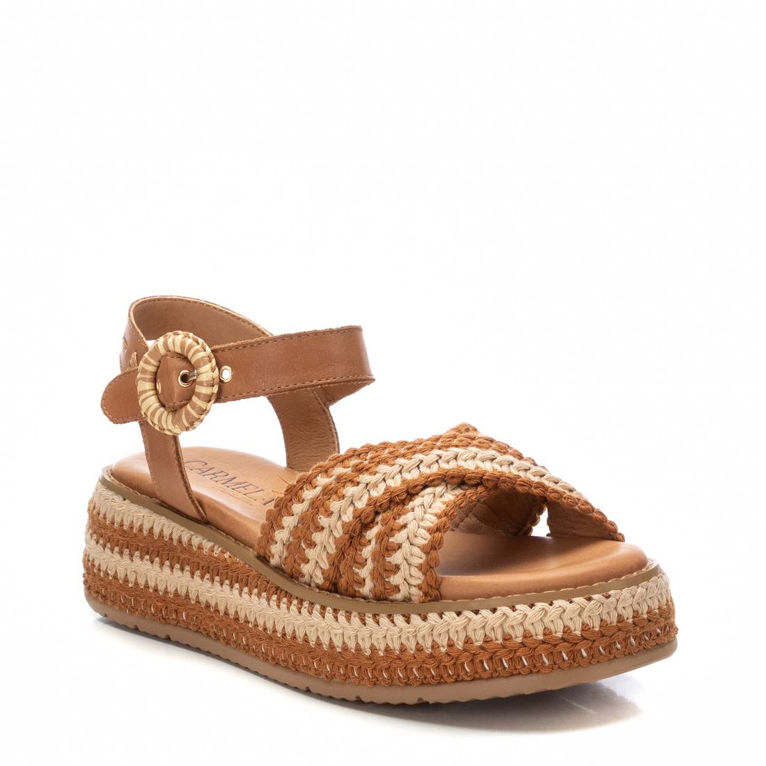 Carmela 16235601 sandale compensée camel 5 cm