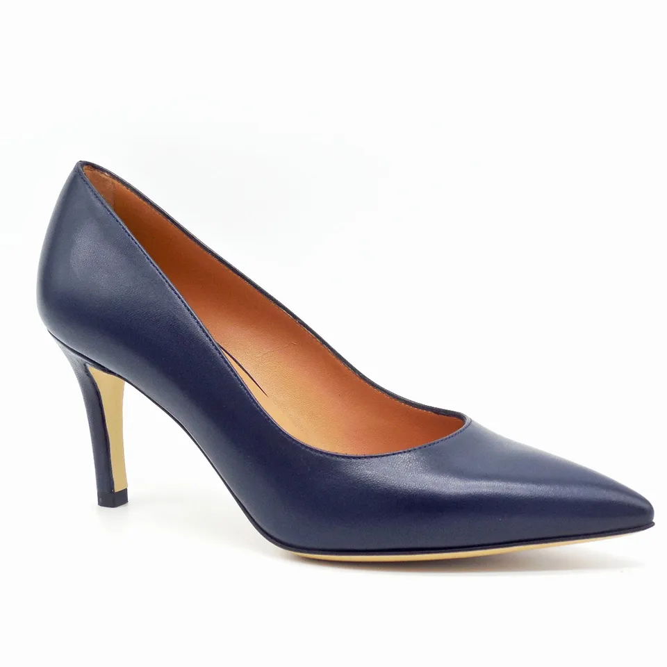 ELATA 19140-1 escarpins cuir bleu talon 7,5 cm